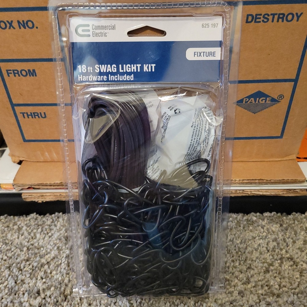 NEW Commercial Electric Swag Light Kit Oil Rubbed Bronze 18' ft 625197